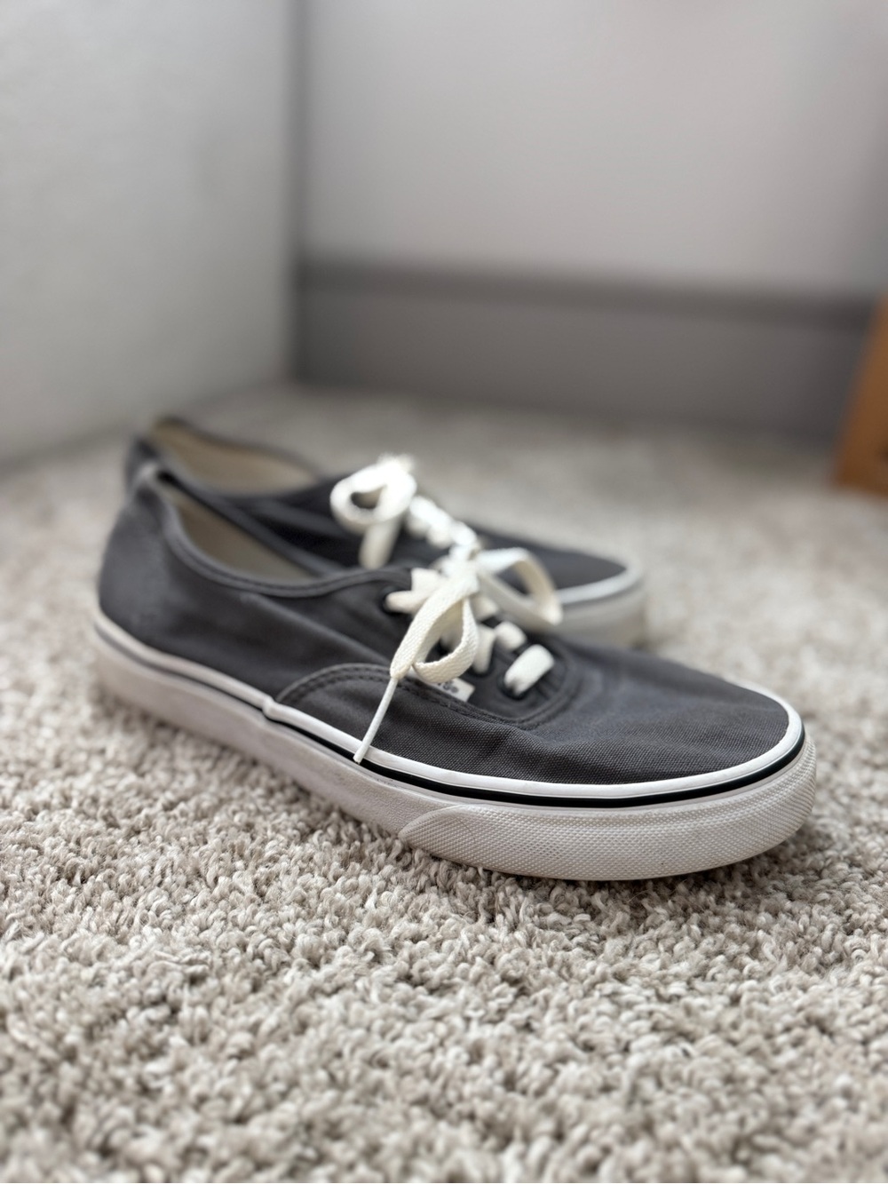 Vans Grey Canvas Women’s Low-Top Sneakers